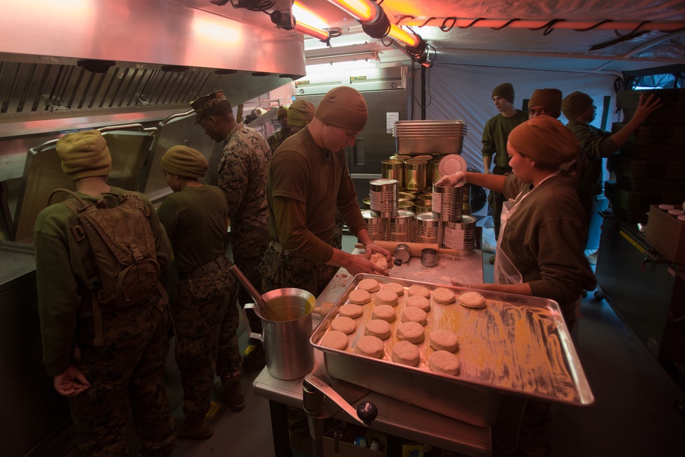 2nd MLG Marines Begin Cooking in Norway
