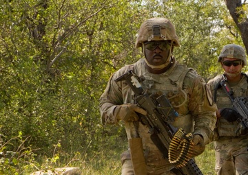 Gun team moves to position