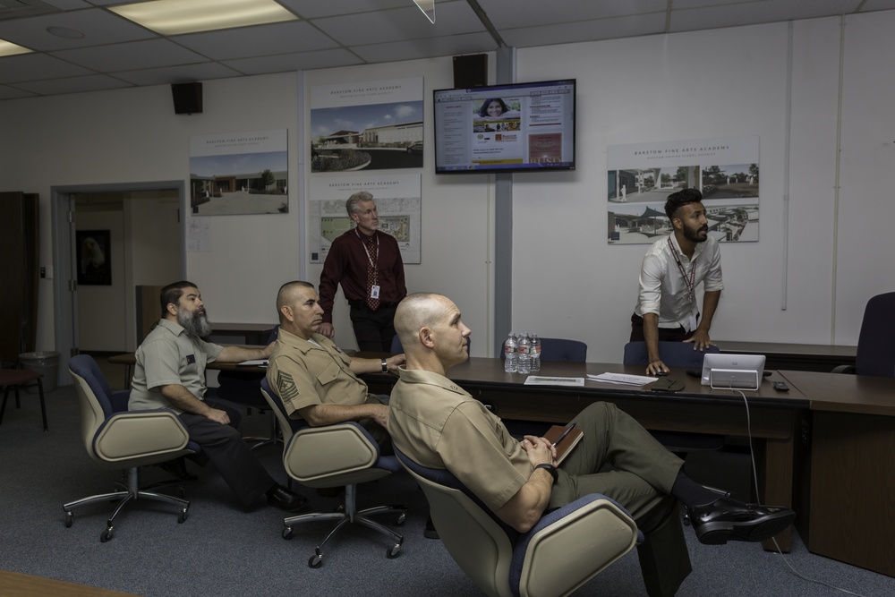 MCLB Barstow command visits Barstow Unified School District