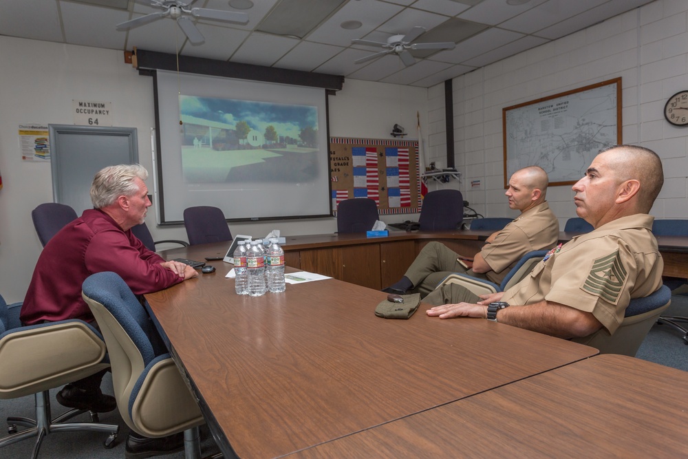 MCLB Barstow command visits Barstow Unified School District