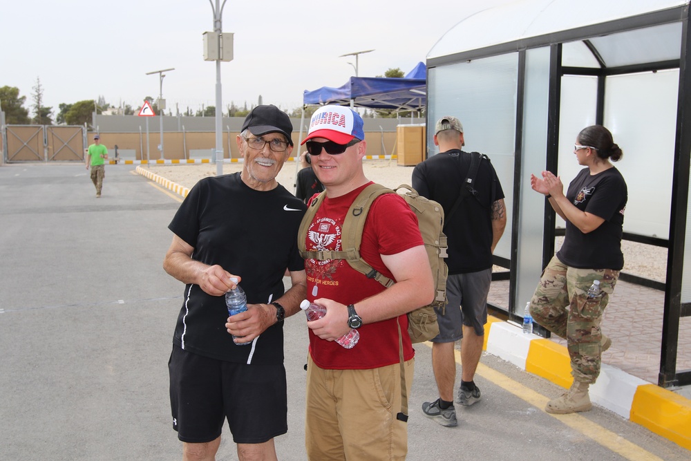 Young-at-heart linguist, 82, completes 28-mile “March For The Fallen”Jordan event