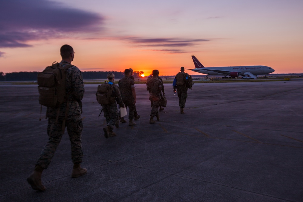 2nd MLG-Forward Marines Depart for Norway