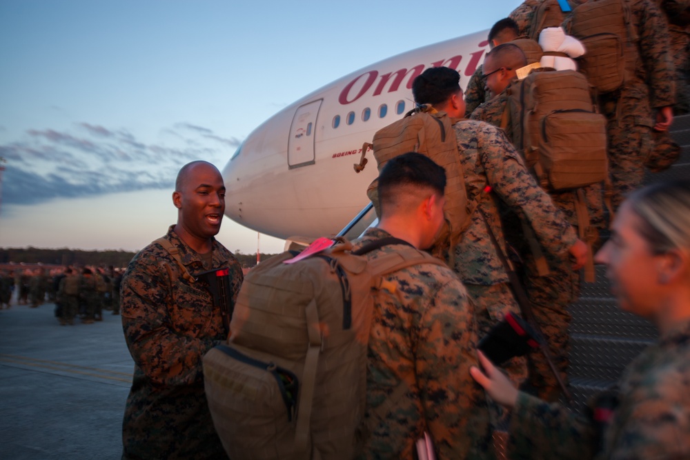 2nd MLG-Forward Marines Depart for Norway