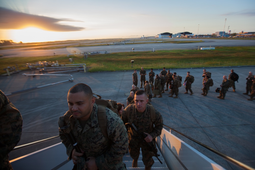 2nd MLG-Forward Marines Depart for Norway