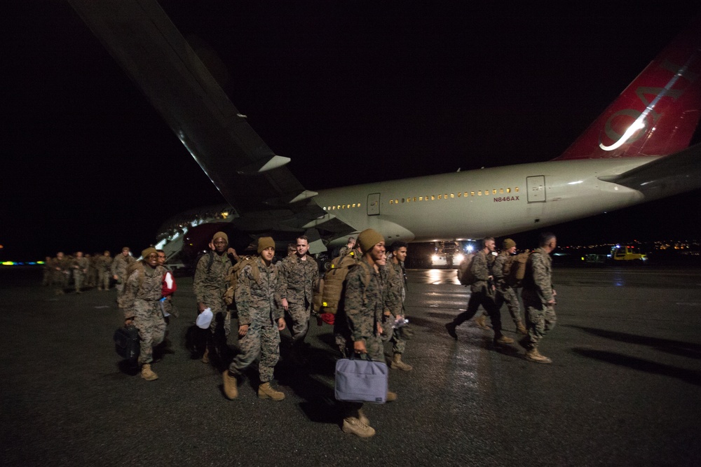 2nd MLG-Forward Marines Depart for Norway