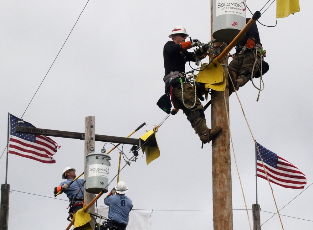 The 249th Engineering Battalion competes in the International Lineman’s Rodeo