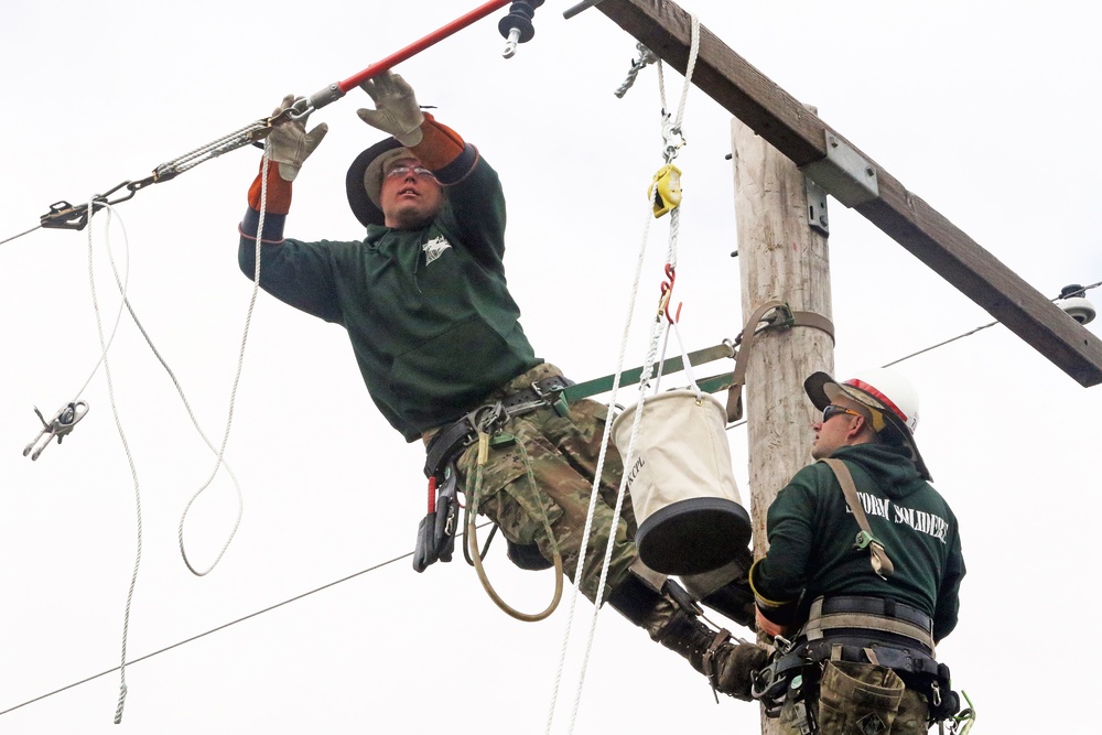 The 249th Engineering Battalion competes in the International Lineman’s Rodeo