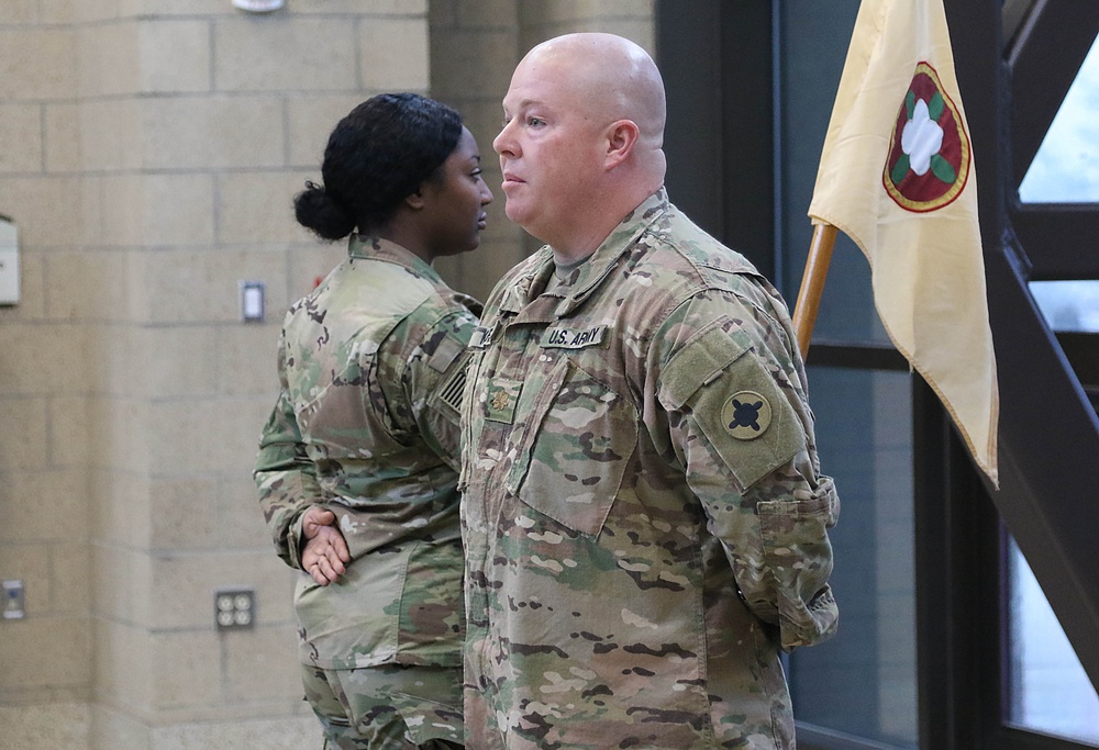 Promotion Ceremony for Maj. Klerk and Maj. Rockhold
