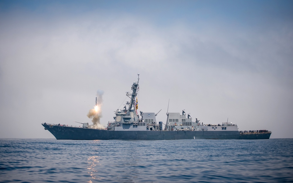 USS Dewey Tomahawk Missile Flight Test