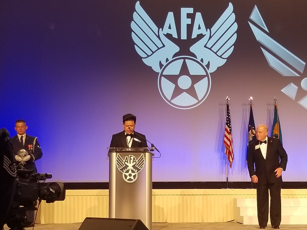 Dr. James Chow Accepts AFA Lifetime Achievement Award on behalf of the USAF SAB