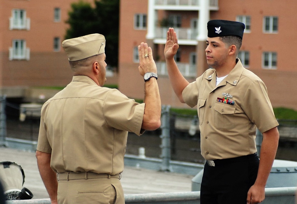 Naval Museum hosts a re-enlistment