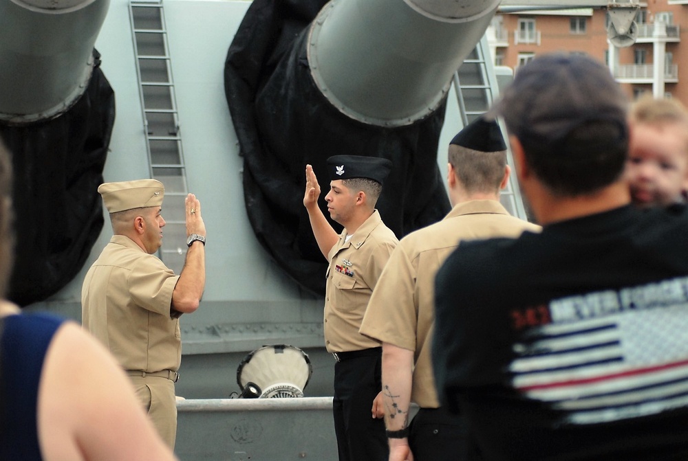 Naval Museum hosts a re-enlistment