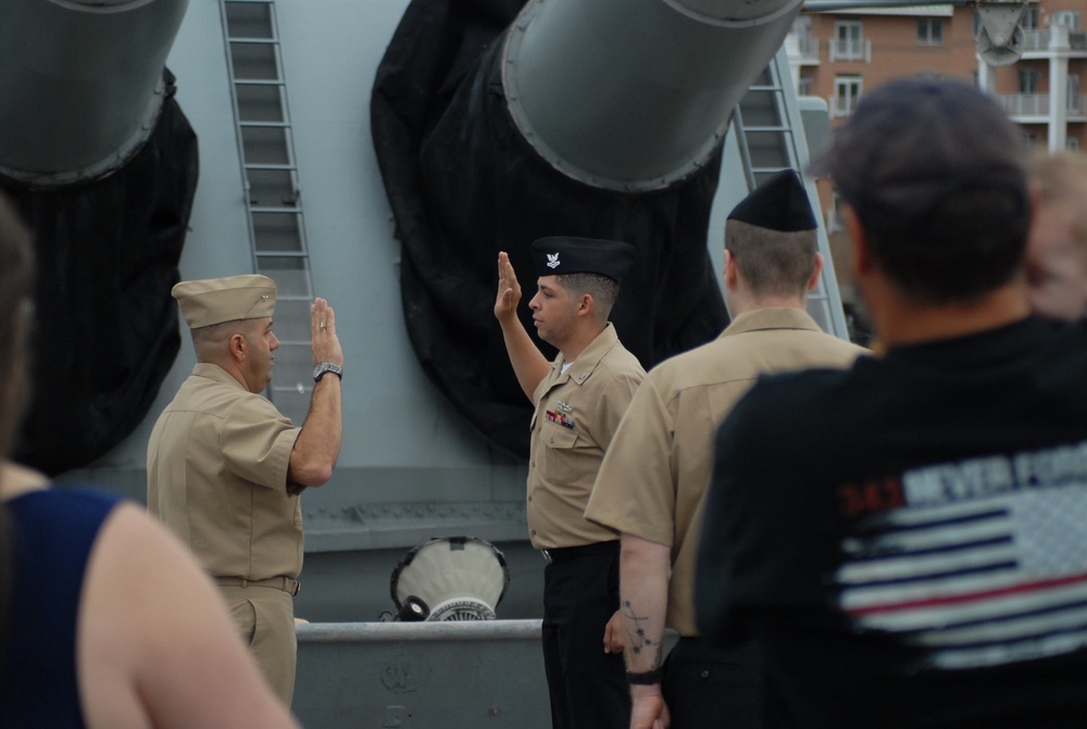 Naval Museum hosts a re-enlistment