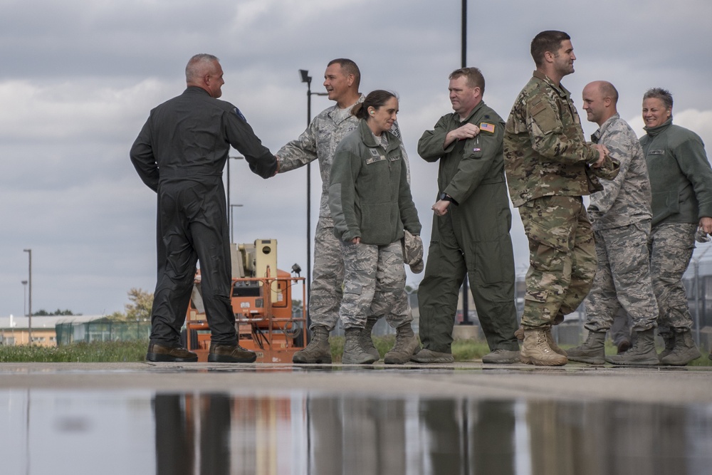 Col. David B. Johnson Celebrates Final Flight at 179th Airlift Wing