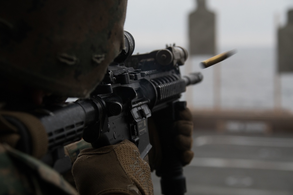 Company F Marines refine weapon proficiency during marksmanship training