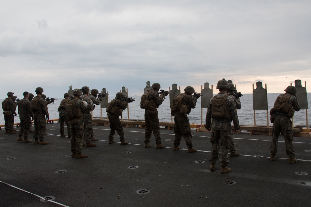 Company F Marines refine weapon proficiency during marksmanship training