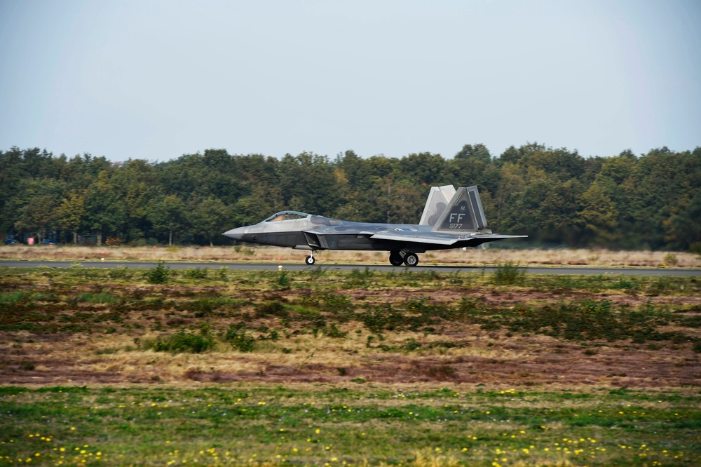 F-22s visit Kleine-Brogel, Belgium