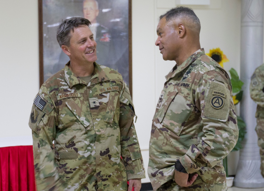 Lt. Gen. Michael X. Garrett, U.S. Army Central commander visits Soldiers in Qatar