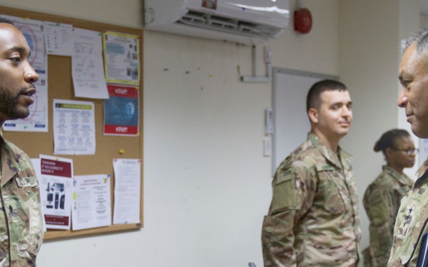 Lt. Gen. Michael X. Garrett, U.S. Army Central commander visits Soldiers in Qatar