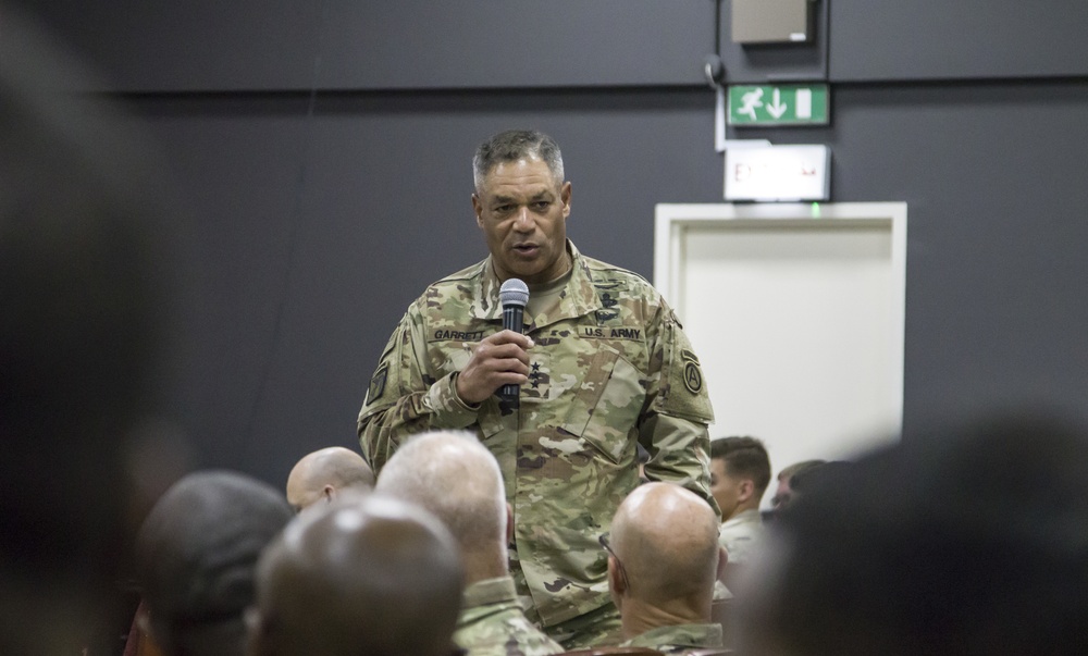 Lt. Gen. Michael X. Garrett, U.S. Army Central commander visits Soldiers in Qatar