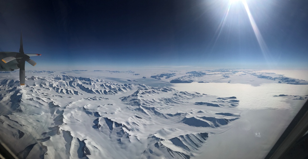 Antarctica's landscape from an LC-130