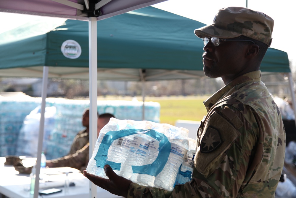 Commodity Point of Distribution in Calhoun County, FL after Hurricane Michael