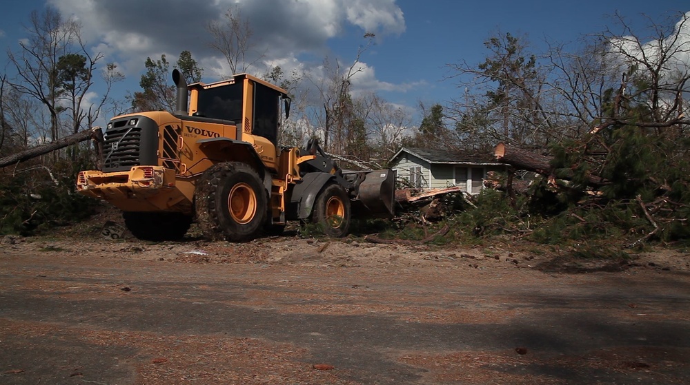 USACE debris route clearance teams work in Bay, Gulf, and Jackson Counties after Hurricane Michael