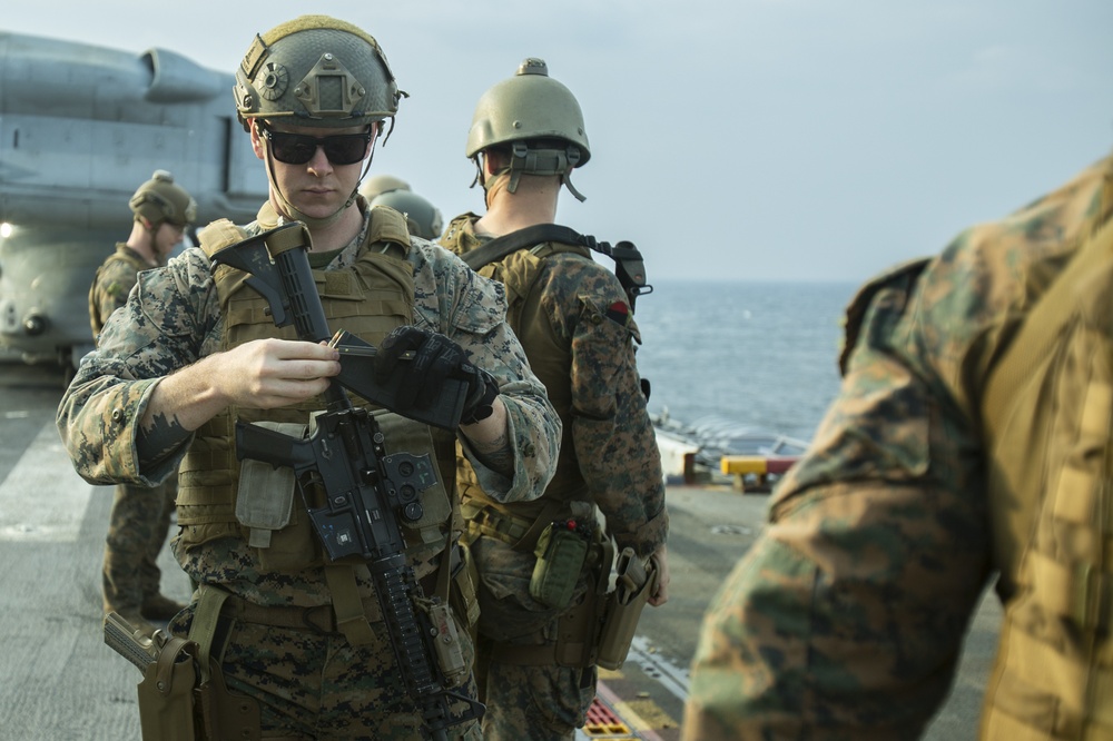 DVIDS - Images - ARP Marines refine small-arms capabilities aboard Wasp ...