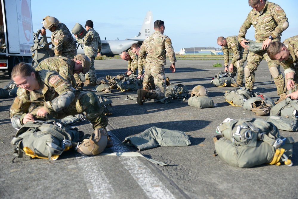 NATO validation air drop zone on SHAPE airfield