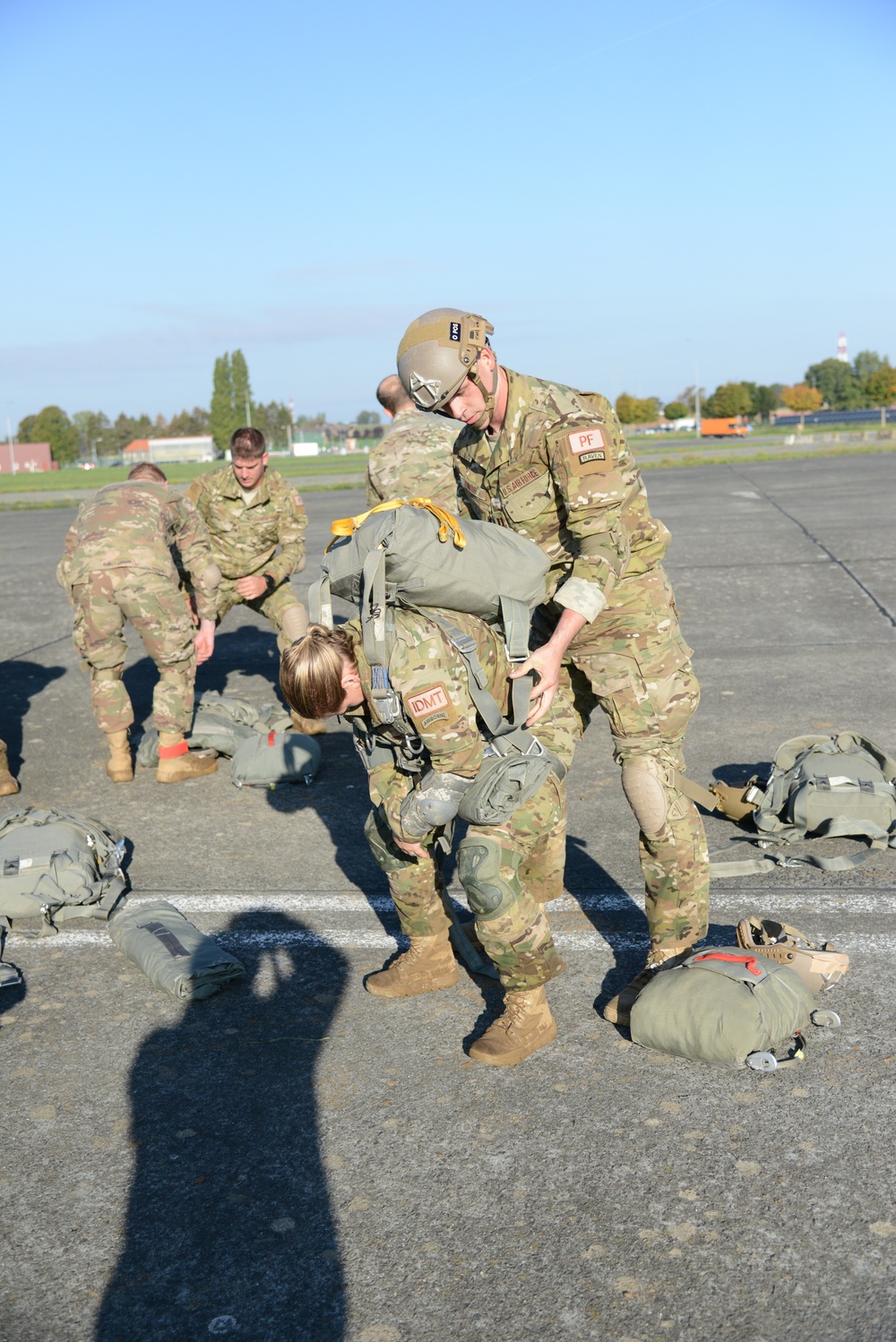 NATO validation air drop zone on SHAPE airfield