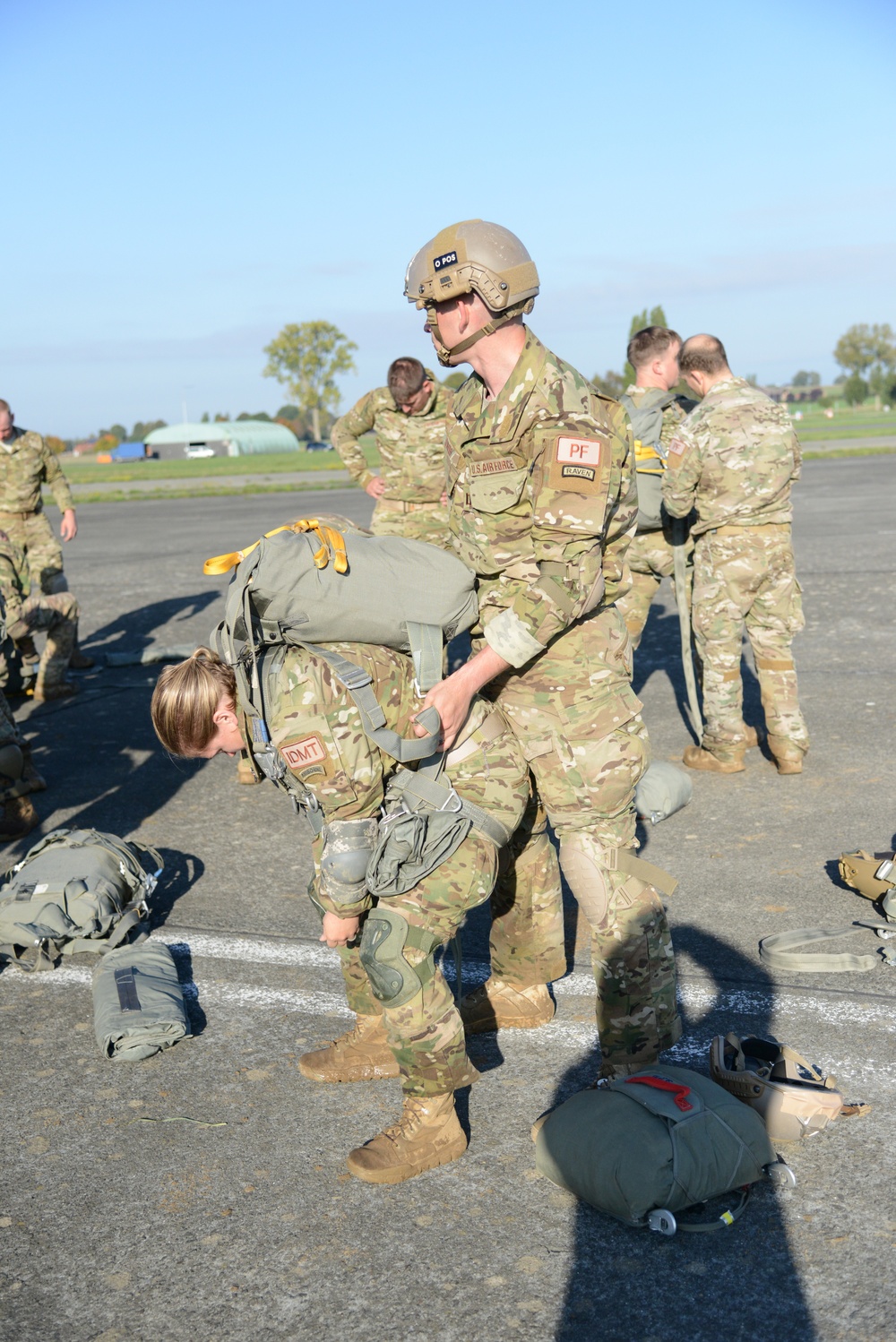 NATO validation air drop zone on SHAPE airfield