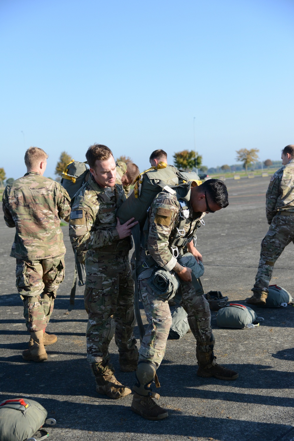 NATO validation air drop zone on SHAPE airfield