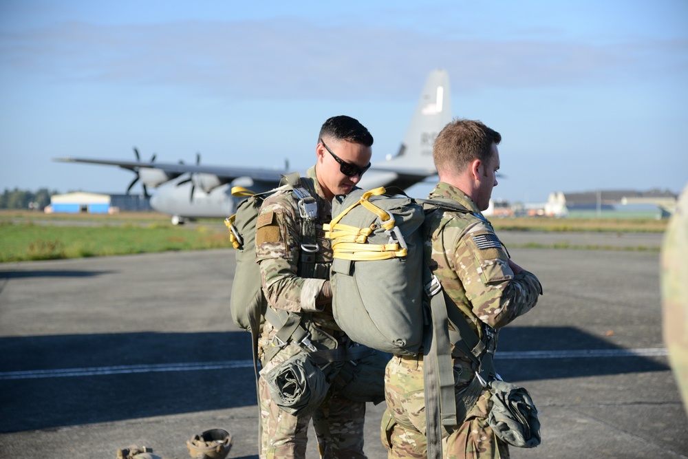 NATO validation air drop zone on SHAPE airfield