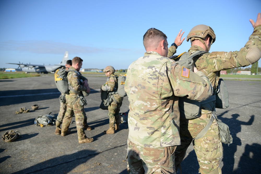 NATO validation air drop zone on SHAPE airfield