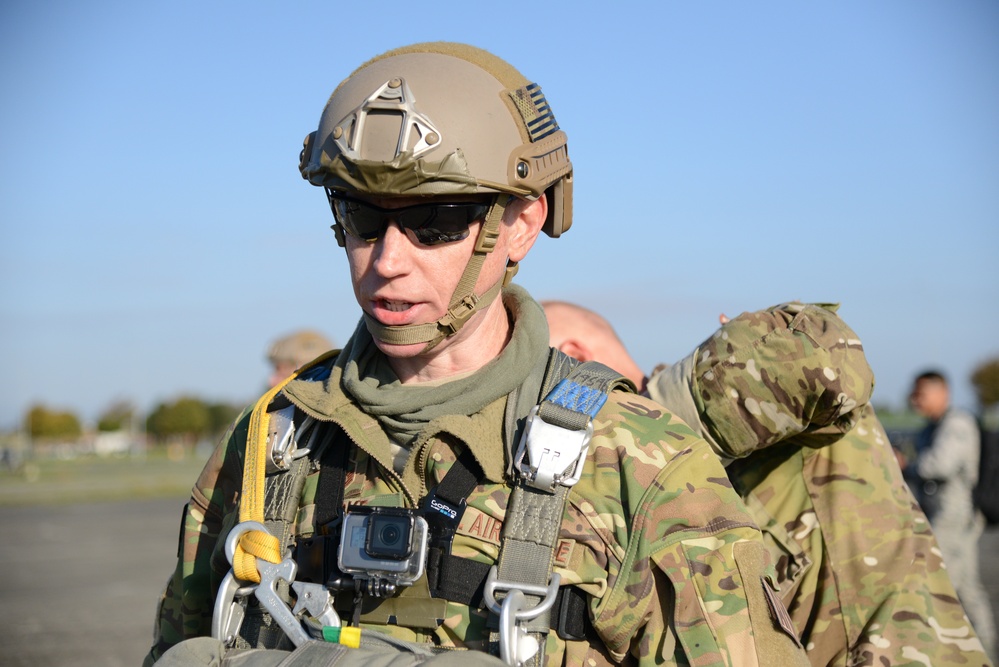 NATO validation air drop zone on SHAPE airfield