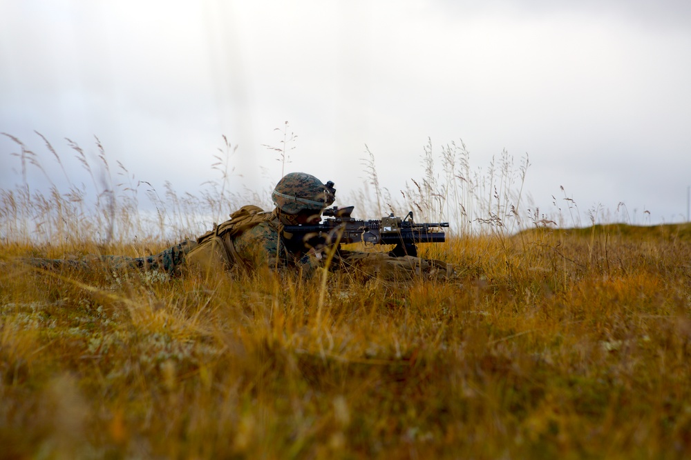 Marines participate in Exercise Trident Juncture 18 training in Iceland.