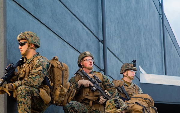 Marines particpate in exercise Trident Juncture 18 training in Iceland