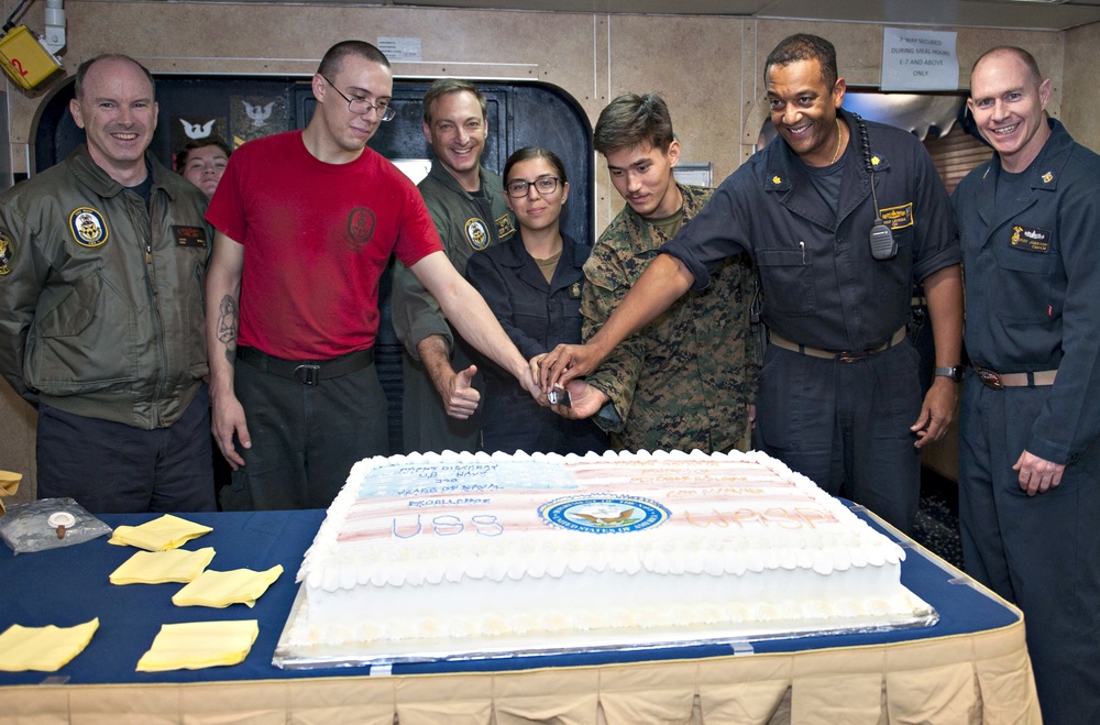 Navy's 243rd Birthday aboard USS Wasp