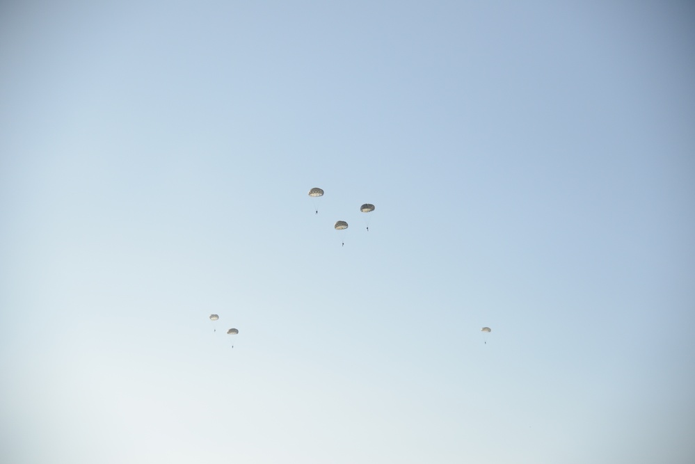 NATO validation air drop zone on SHAPE airfield