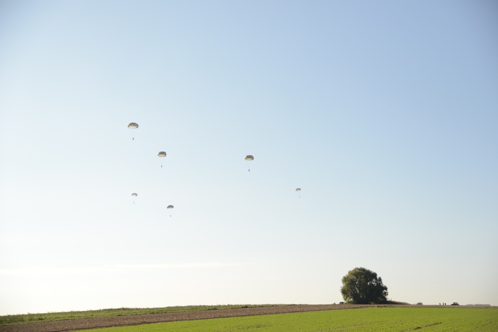 NATO validation air drop zone on SHAPE airfield