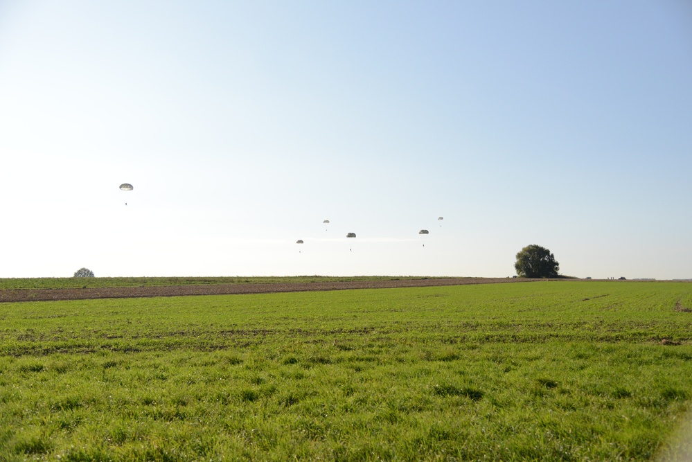 NATO validation air drop zone on SHAPE airfield