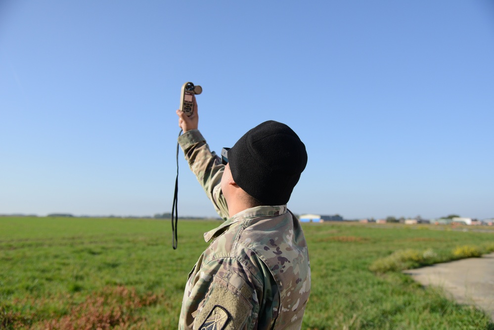 NATO validation air drop zone on SHAPE airfield