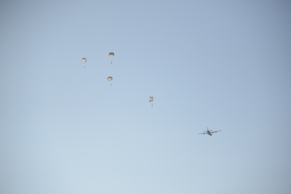 NATO validation air drop zone on SHAPE airfield