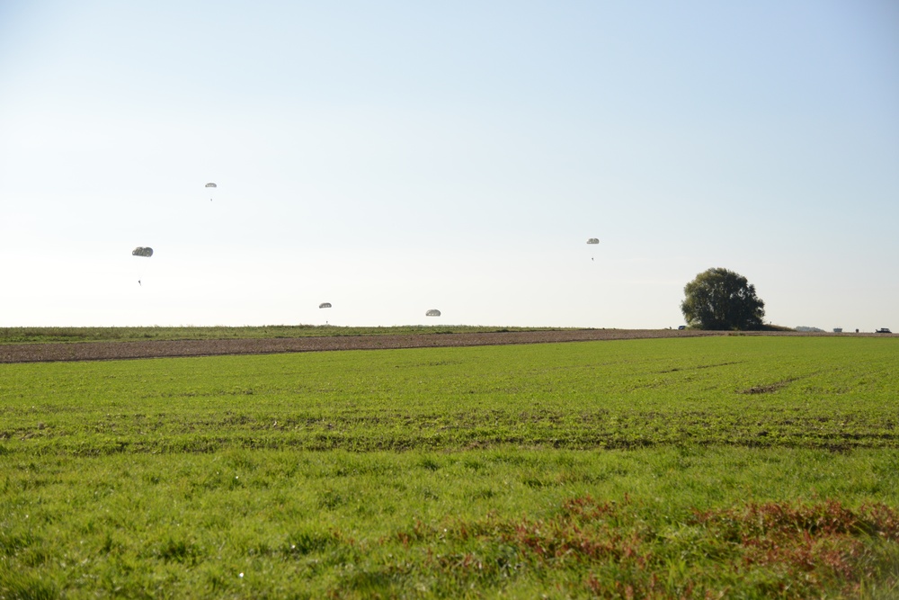 NATO validation air drop zone on SHAPE airfield