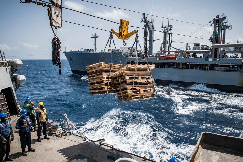 USS Jason Dunham UNREP with USNS Henry J.Kaiser