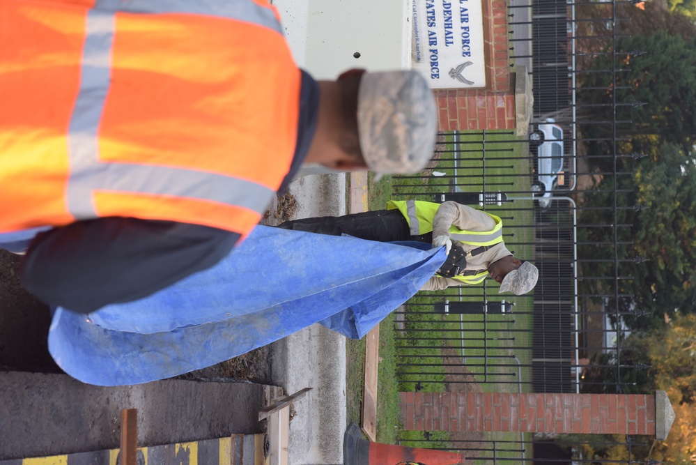 RAF Mildenhall Gate 6 construction