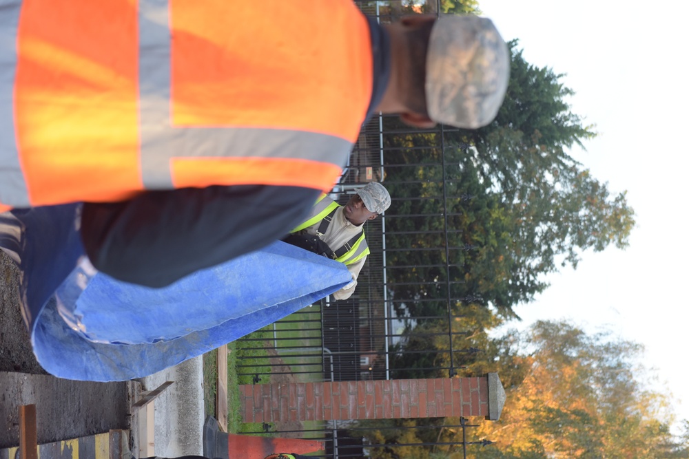 RAF Mildenhall Gate 6 construction