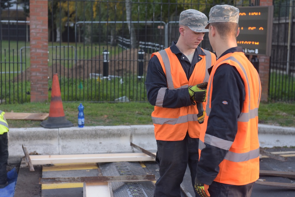 RAF Mildenhall Gate 6 construction