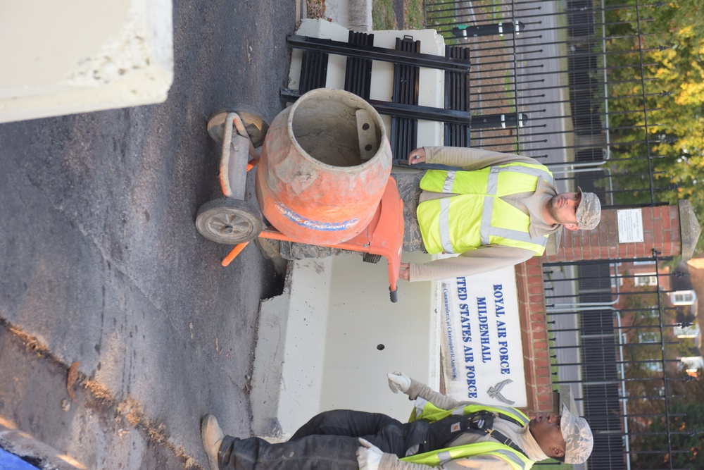 RAF Mildenhall Gate 6 construction