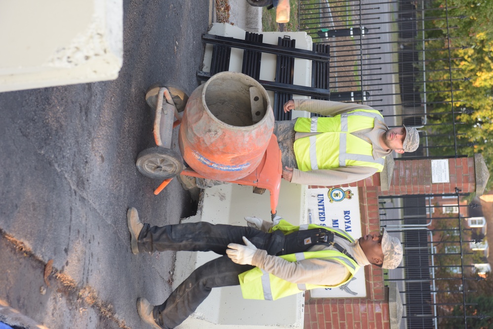 RAF Mildenhall Gate 6 construction